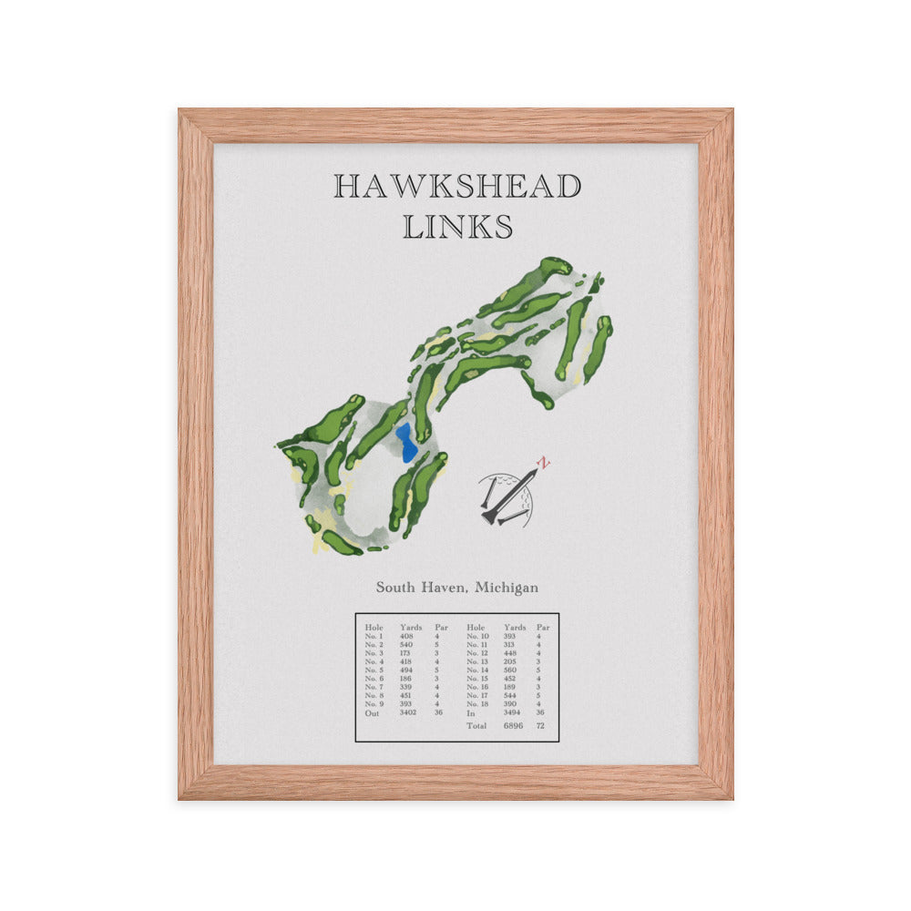 Hawkshead Links, Michigan - Golf Course Print - PARZ ONLY GOLF PRINTS