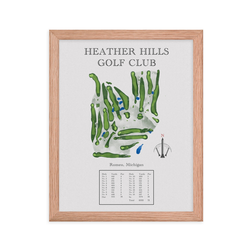 Heather Hills Golf Club, Michigan - Golf Course Print - PARZ ONLY GOLF PRINTS