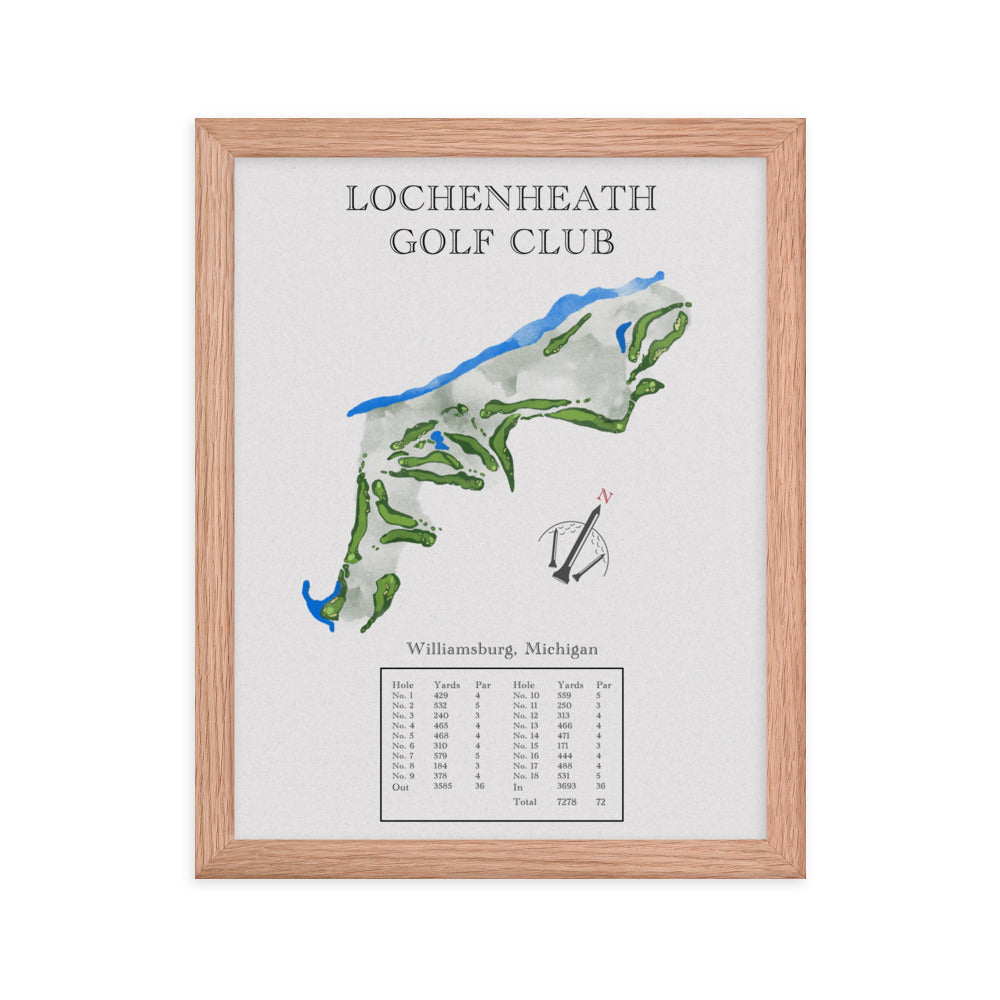 Lochenheath Golf Club, Michigan - Golf Course Print - PARZ ONLY GOLF PRINTS