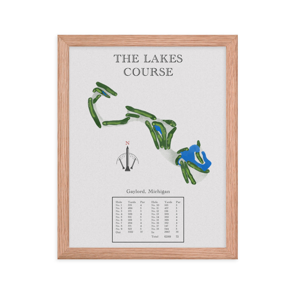 The Lakes Course, Michigan - Golf Course Print - PARZ ONLY GOLF PRINTS