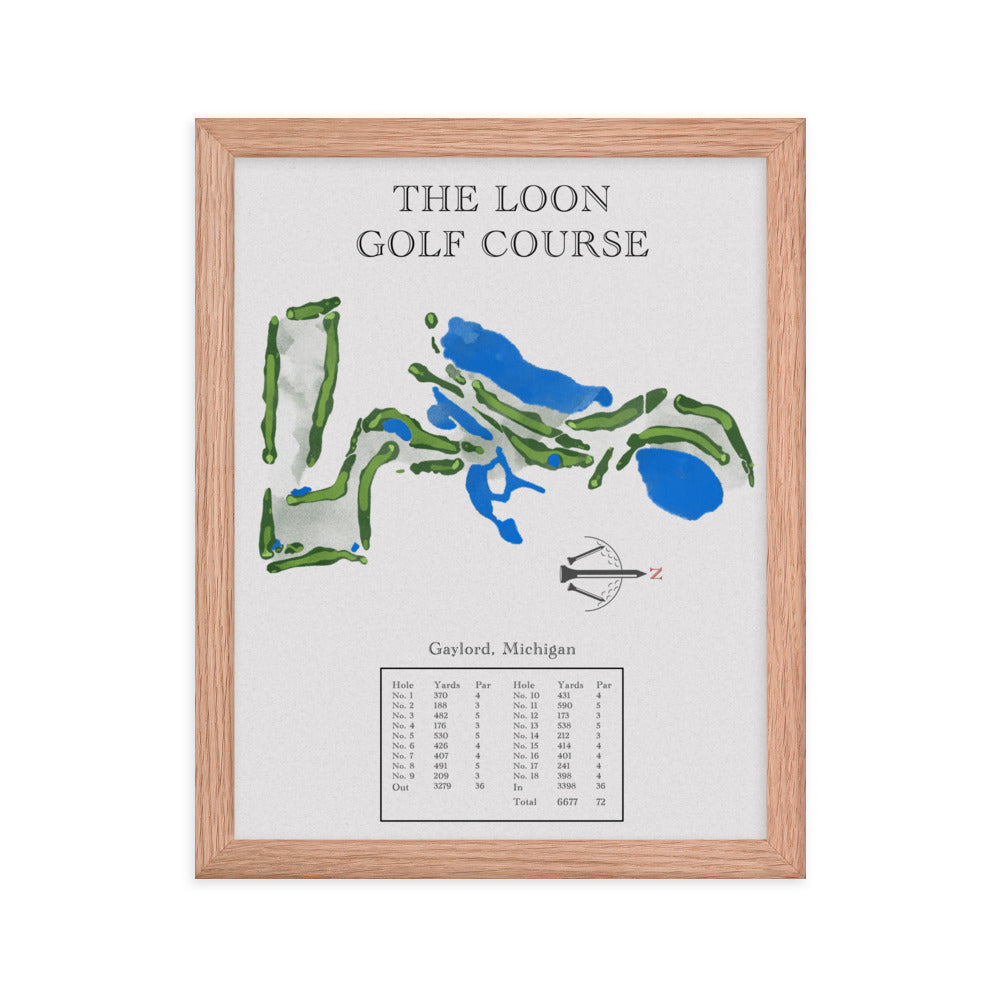 The Loon Golf Course, Michigan - Golf Course Print - PARZ ONLY GOLF PRINTS