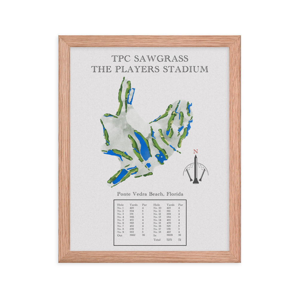 TPC Sawgrass The Players Stadium, Florida - Golf Course Print - PARZ ONLY GOLF PRINTS