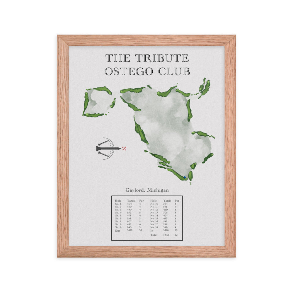 The Tribute Ostego Club, Michigan - Golf Course Print - PARZ ONLY GOLF PRINTS