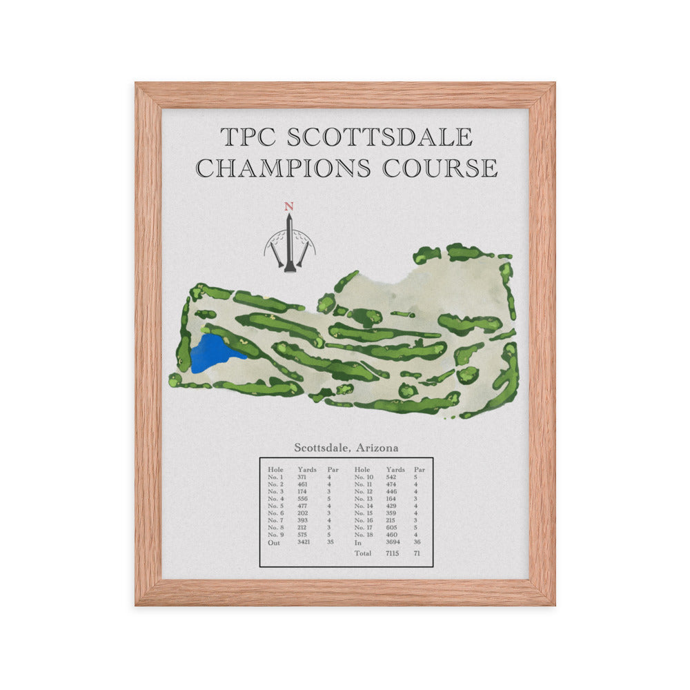 TPC Scottsdale Champions Course, Arizona - Golf Course Print - PARZ ONLY GOLF PRINTS