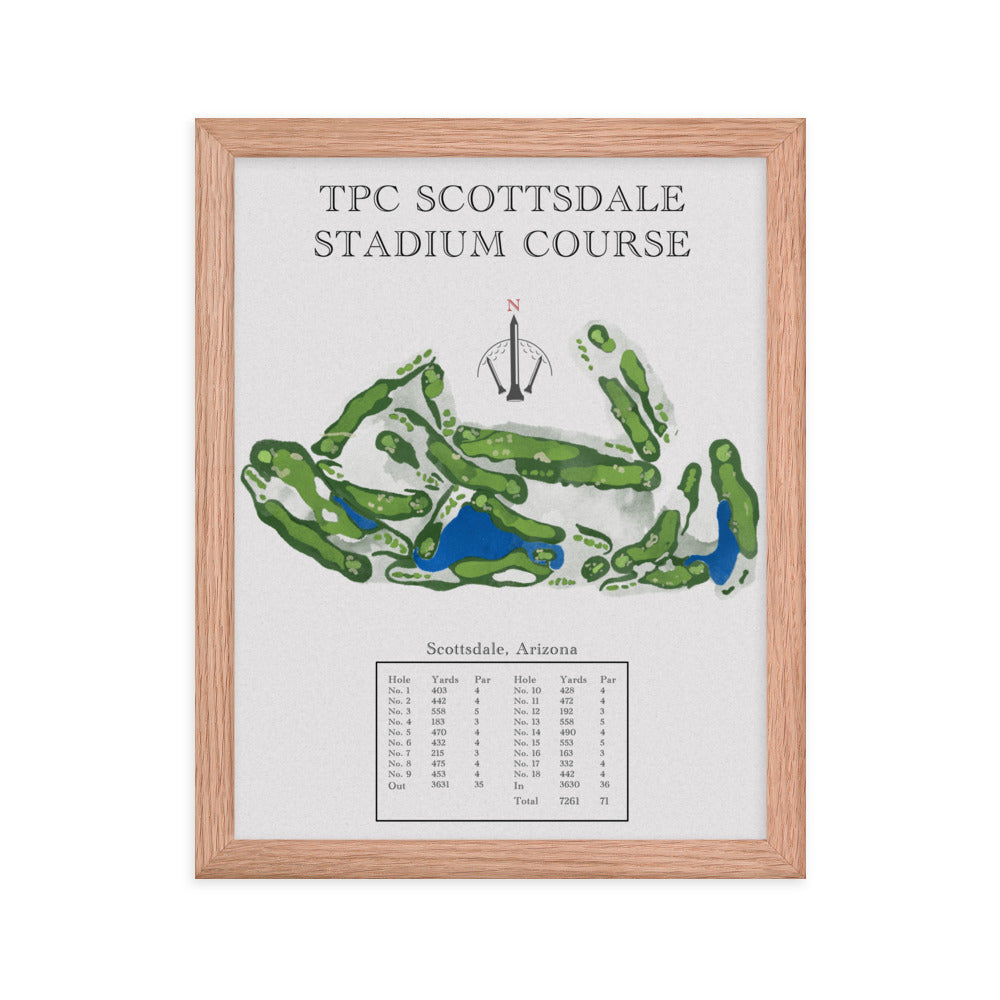 TPC Scottsdale Stadium Course, Arizona - Golf Course Print - PARZ ONLY GOLF PRINTS