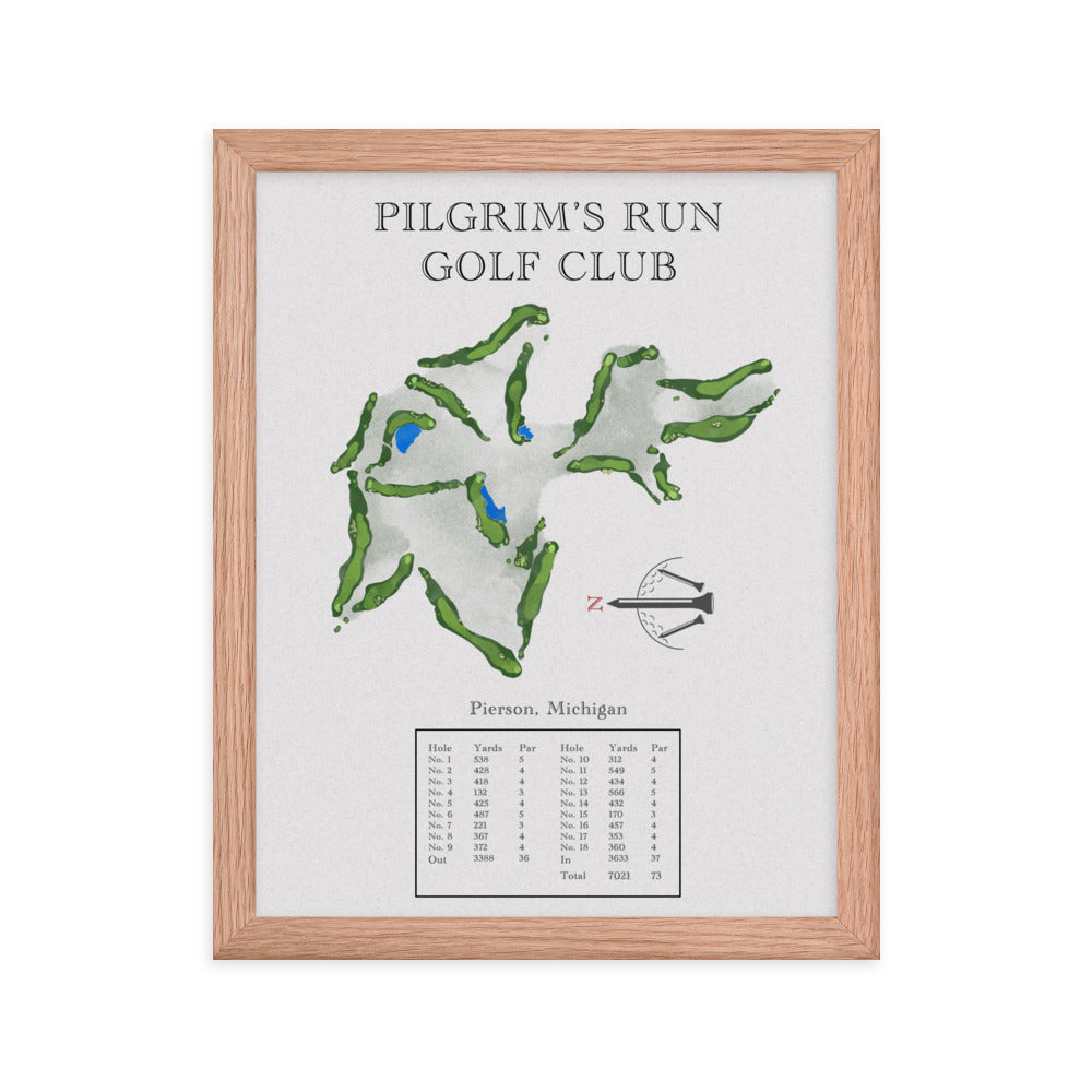 Pilgrim's Run Golf Club, Michigan - Golf Course Print - PARZ ONLY GOLF PRINTS