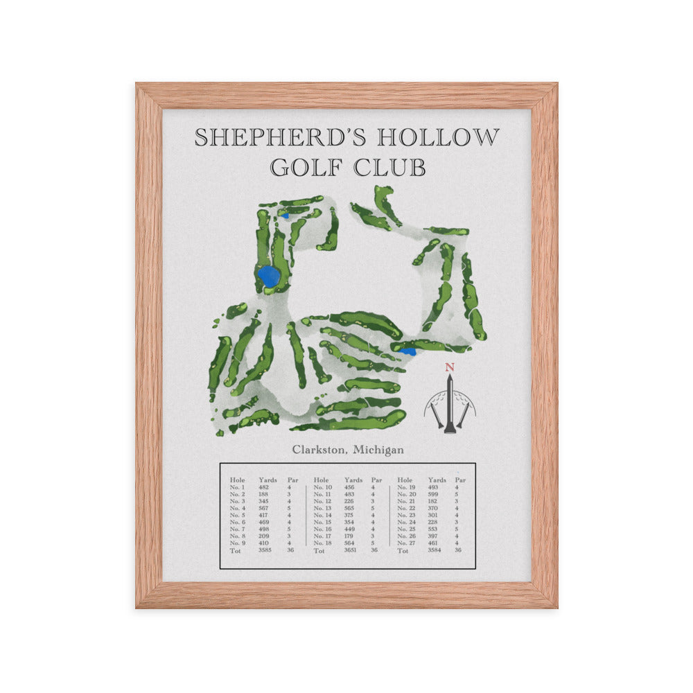 Shepherd's Hollow Golf Club, Michigan - Golf Course Print - PARZ ONLY GOLF PRINTS