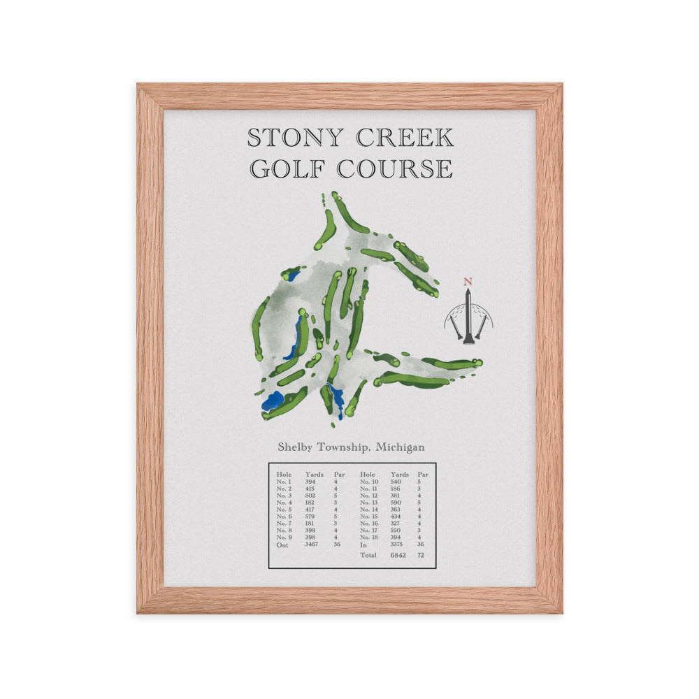Stony Creek Golf Course, Michigan - Golf Course Print - PARZ ONLY GOLF PRINTS