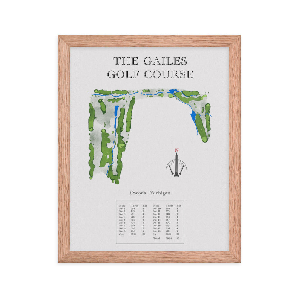 The Gailes Golf Course, Michigan - Golf Course Print - PARZ ONLY GOLF PRINTS