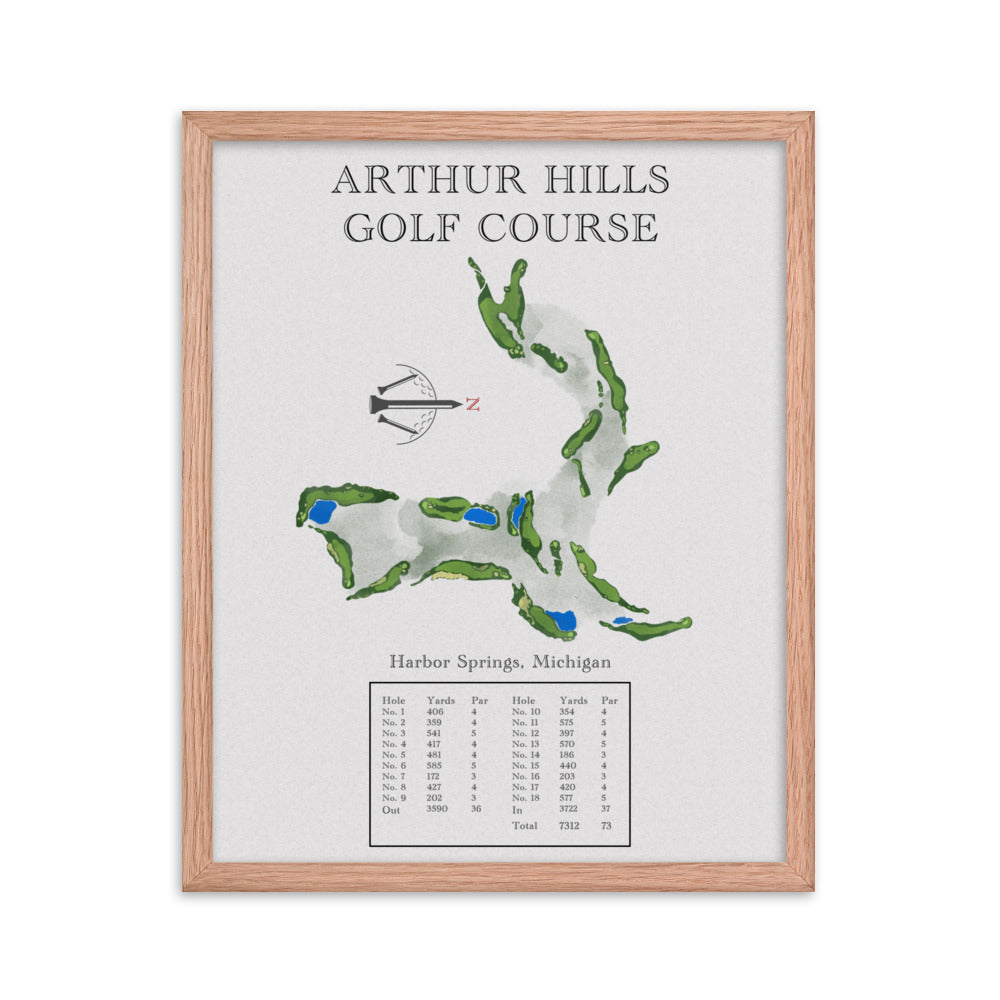 Arthur Hills Golf Course, Michigan - Golf Course Print - PARZ ONLY GOLF PRINTS