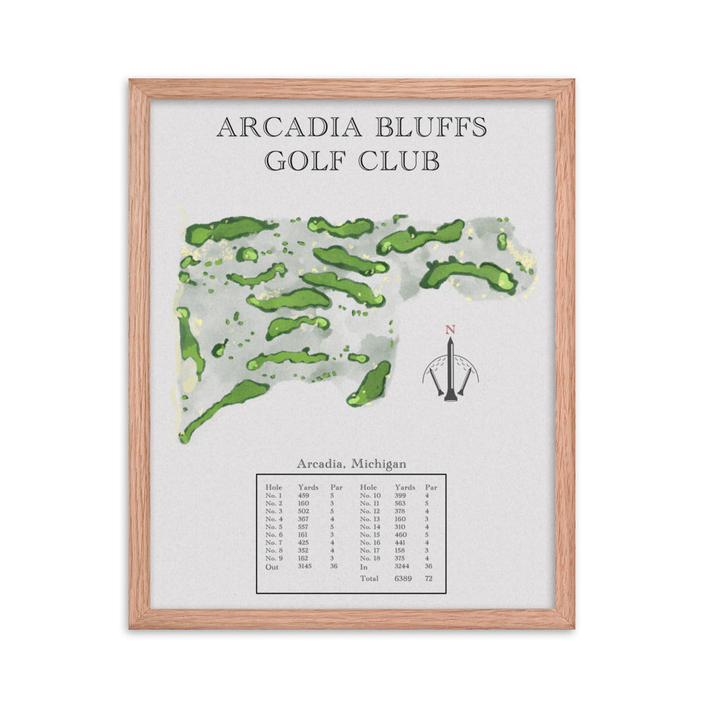 Arcadia Bluffs Golf Club, Michigan - Golf Course Print - PARZ ONLY GOLF PRINTS