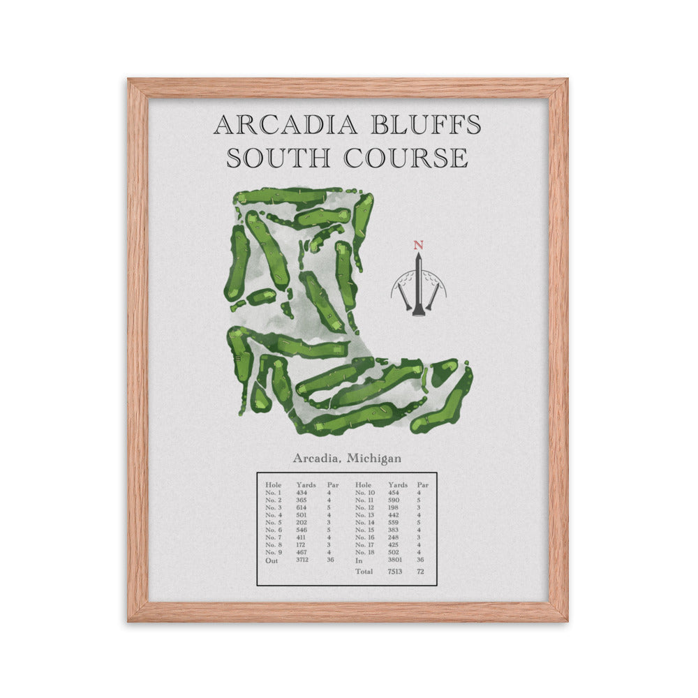 Arcadia Bluffs South Course, Michigan - Golf Course Print - PARZ ONLY GOLF PRINTS