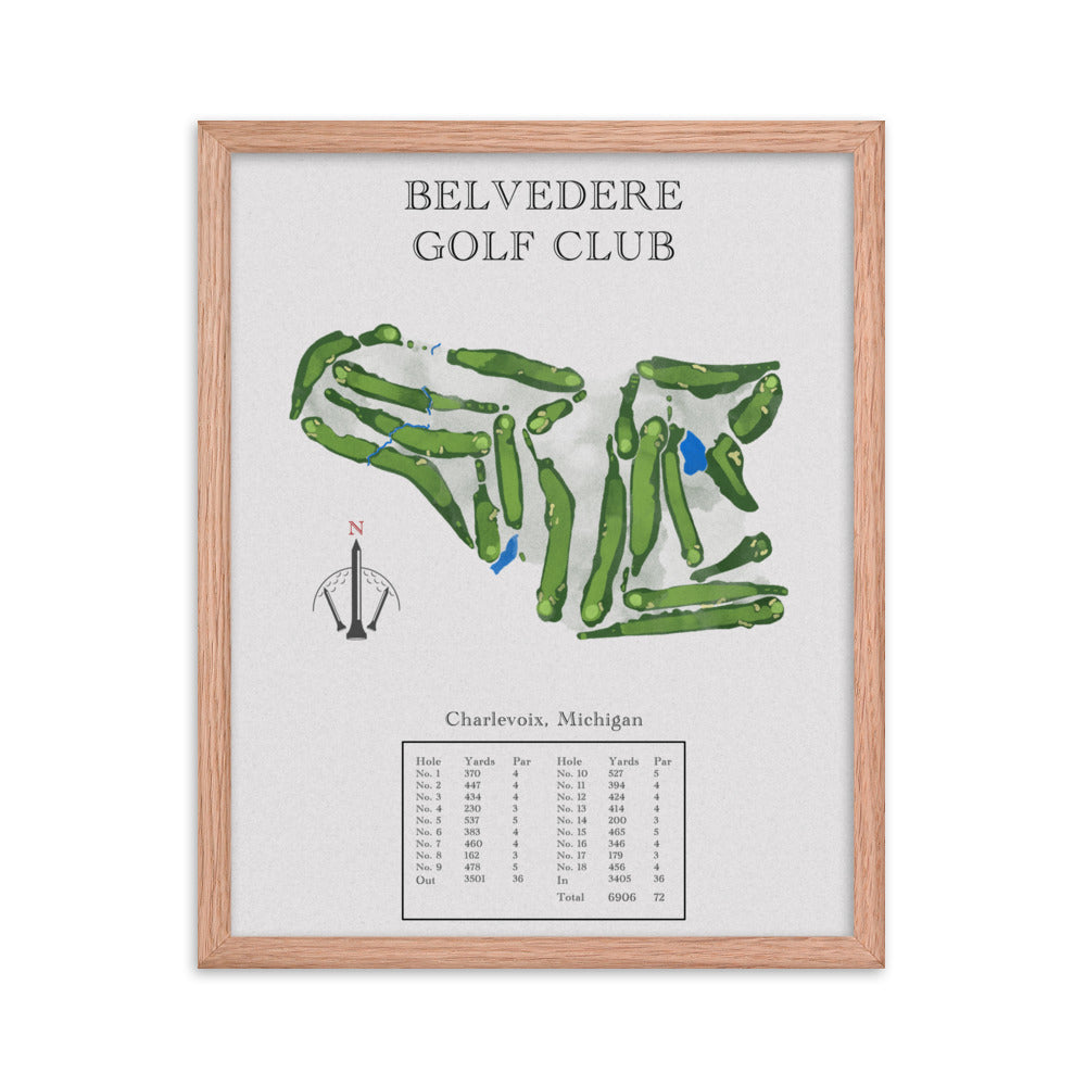 Belvedere Golf Club, Michigan - Golf Course Print - PARZ ONLY GOLF PRINTS