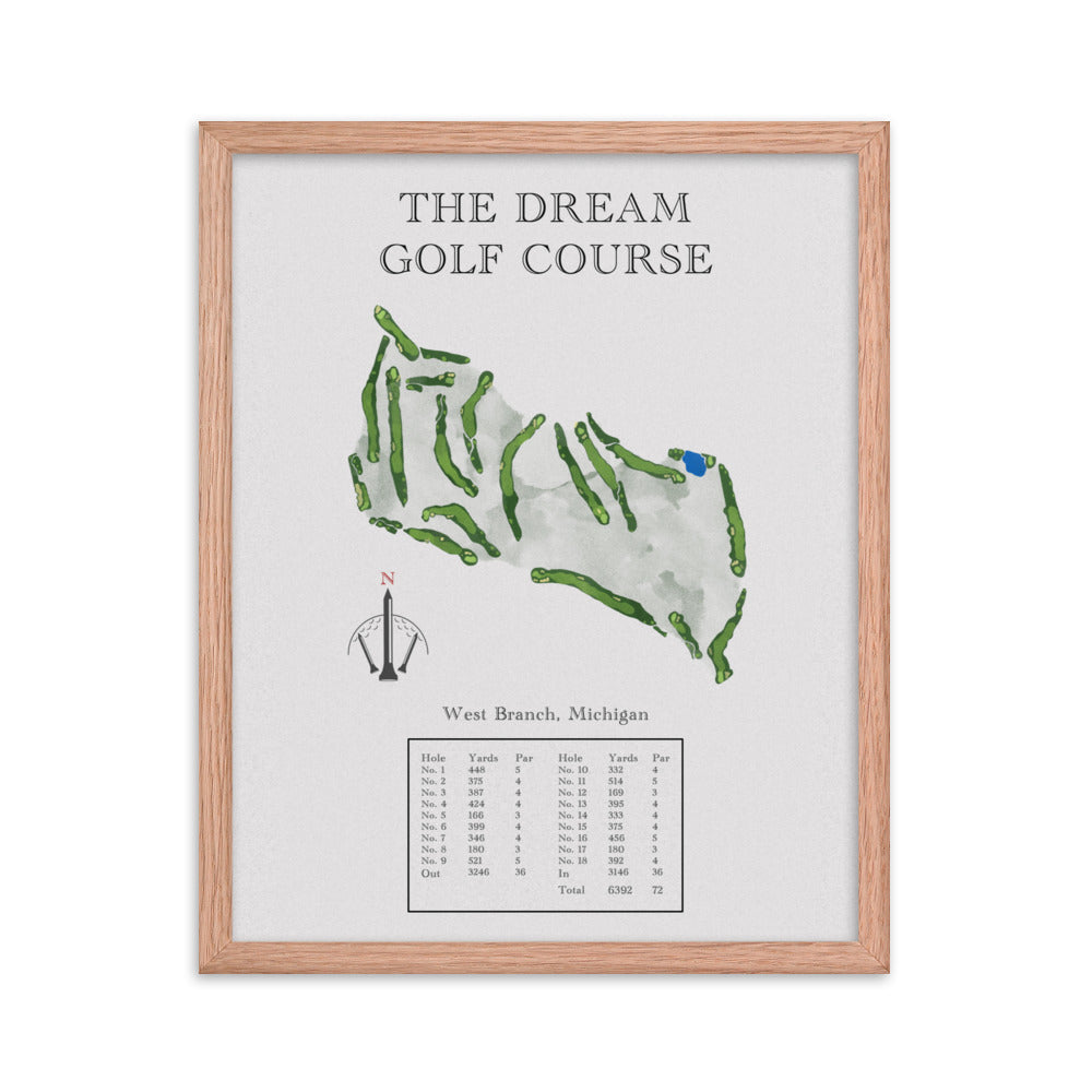 The Dream Golf Course, Michigan - Golf Course Print - PARZ ONLY GOLF PRINTS