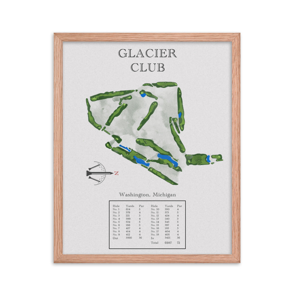 Glacier Club, Michigan - Golf Course Print - PARZ ONLY GOLF PRINTS