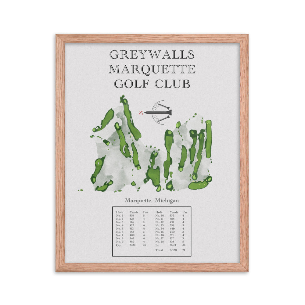 Greywalls Marquette Golf Club, Michigan - Golf Course Print - PARZ ONLY GOLF PRINTS