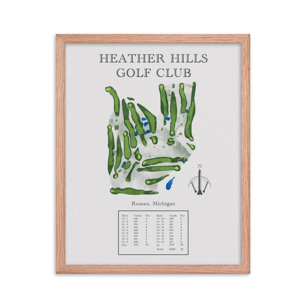 Heather Hills Golf Club, Michigan - Golf Course Print - PARZ ONLY GOLF PRINTS