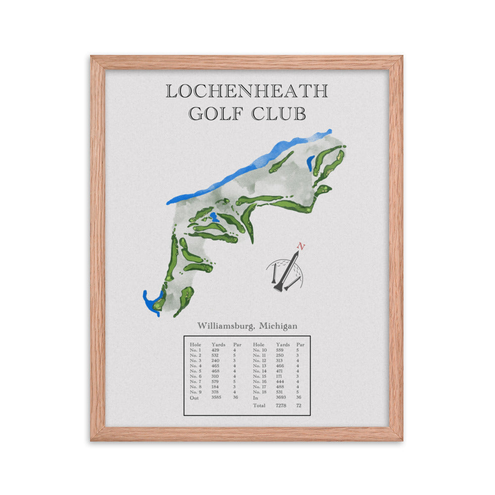 Lochenheath Golf Club, Michigan - Golf Course Print - PARZ ONLY GOLF PRINTS