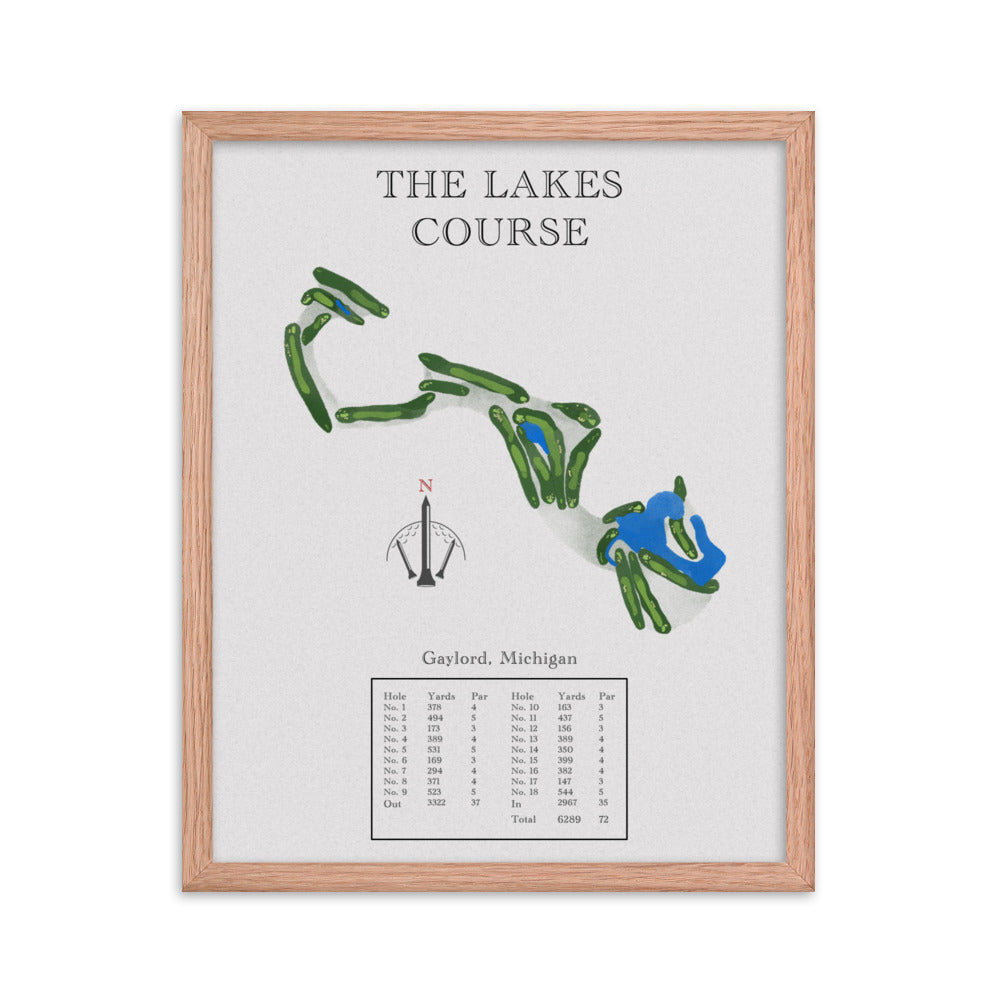 The Lakes Course, Michigan - Golf Course Print - PARZ ONLY GOLF PRINTS