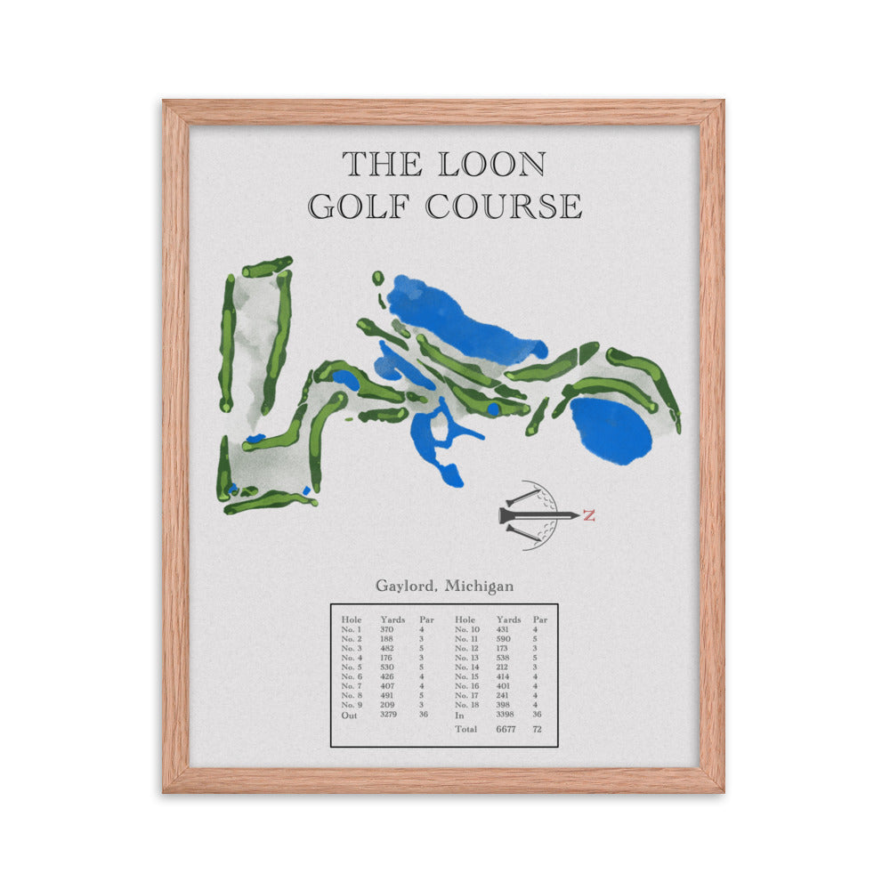 The Loon Golf Course, Michigan - Golf Course Print - PARZ ONLY GOLF PRINTS