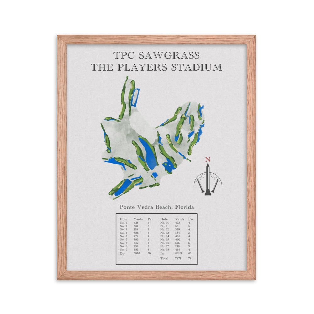 TPC Sawgrass The Players Stadium, Florida - Golf Course Print - PARZ ONLY GOLF PRINTS