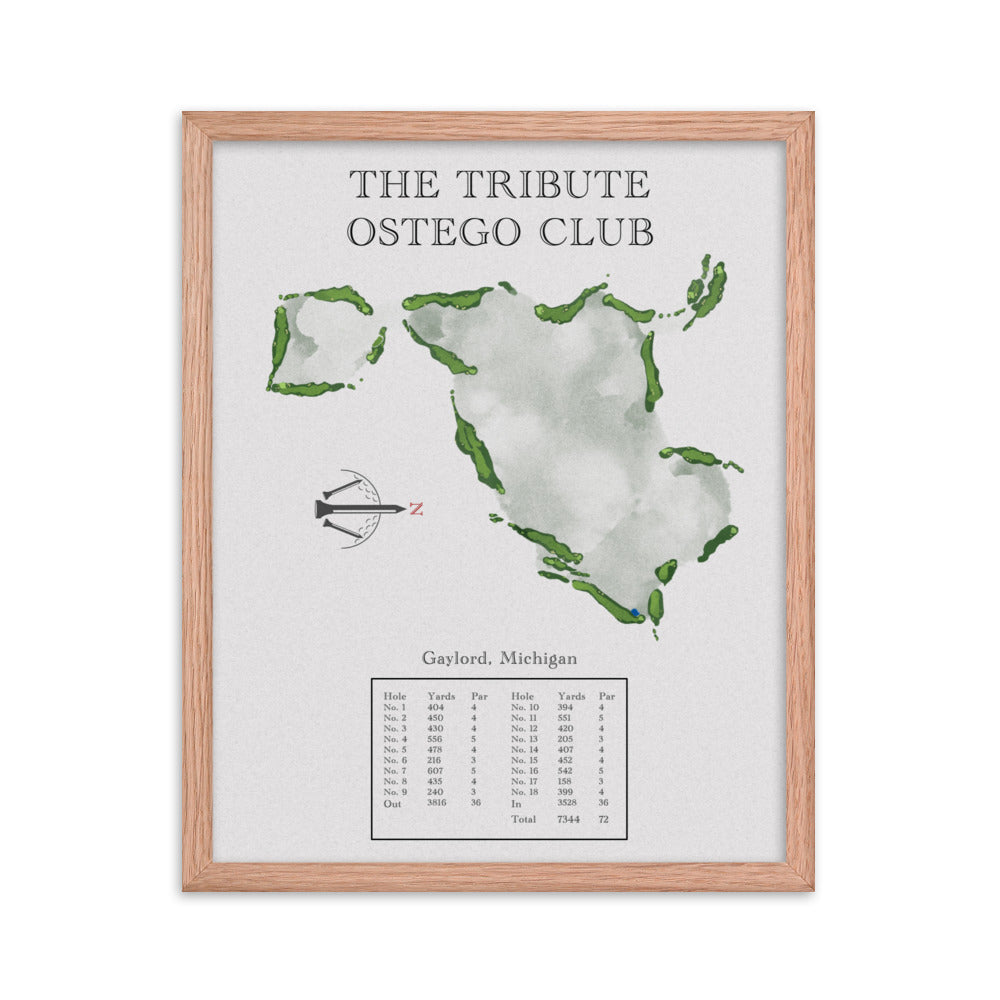 The Tribute Ostego Club, Michigan - Golf Course Print - PARZ ONLY GOLF PRINTS
