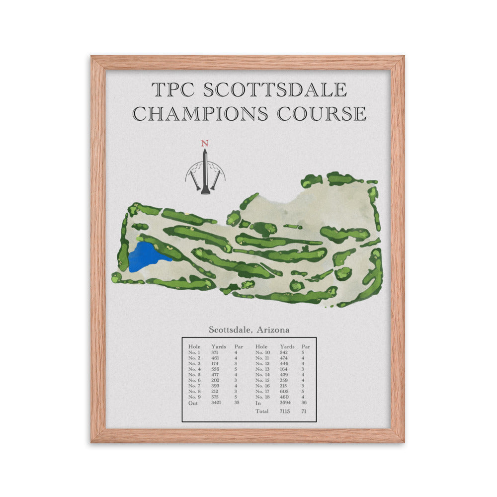 TPC Scottsdale Champions Course, Arizona - Golf Course Print - PARZ ONLY GOLF PRINTS