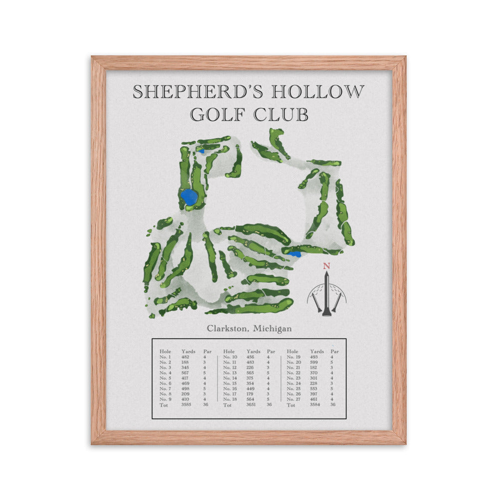 Shepherd's Hollow Golf Club, Michigan - Golf Course Print - PARZ ONLY GOLF PRINTS