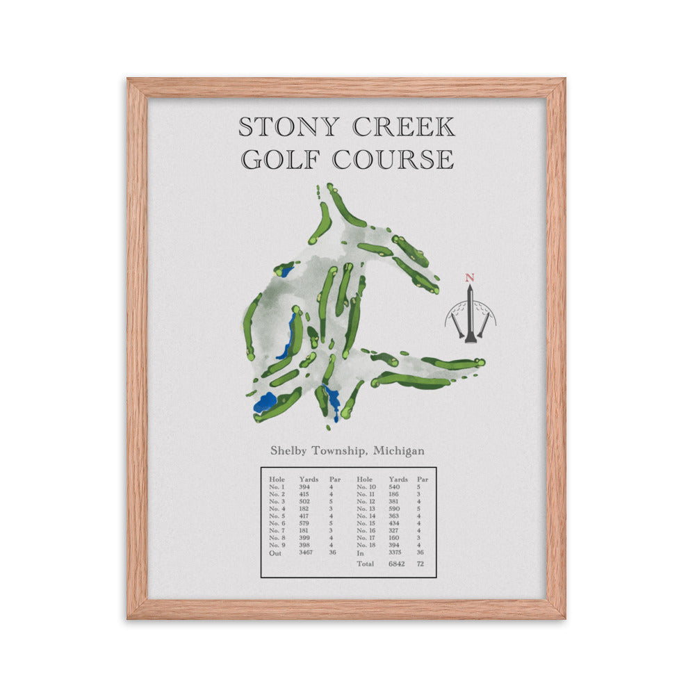 Stony Creek Golf Course, Michigan - Golf Course Print - PARZ ONLY GOLF PRINTS