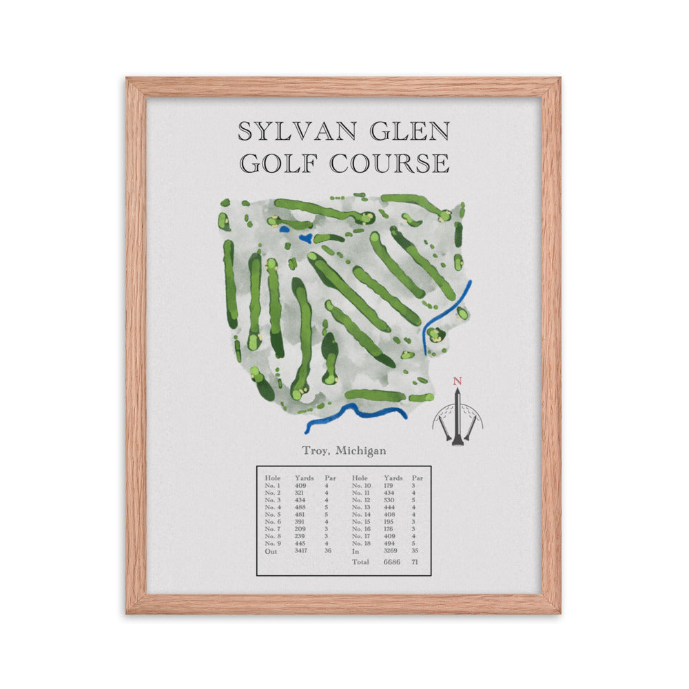 Sylvan Glen Golf Course, Michigan - Golf Course Print - PARZ ONLY GOLF PRINTS