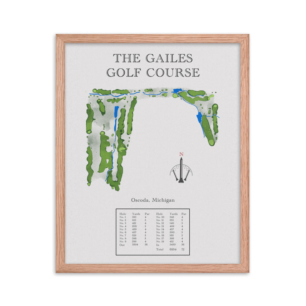 The Gailes Golf Course, Michigan - Golf Course Print - PARZ ONLY GOLF PRINTS