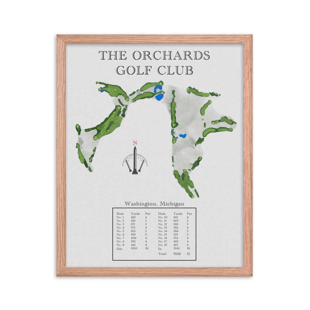 The Orchards Golf Club, Michigan - Golf Course Print - PARZ ONLY GOLF PRINTS