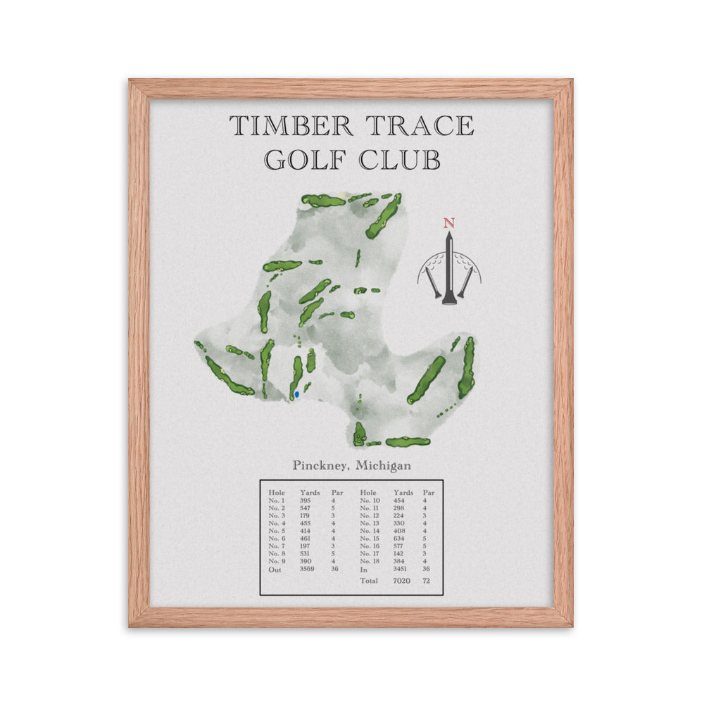 Timber Trace Golf Club, Michigan - Golf Course Print - PARZ ONLY GOLF PRINTS