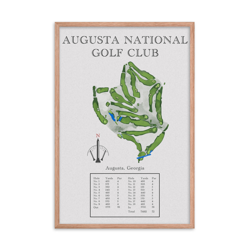 Augusta National Golf Club, Georgia - Golf Course Print - PARZ ONLY GOLF PRINTS