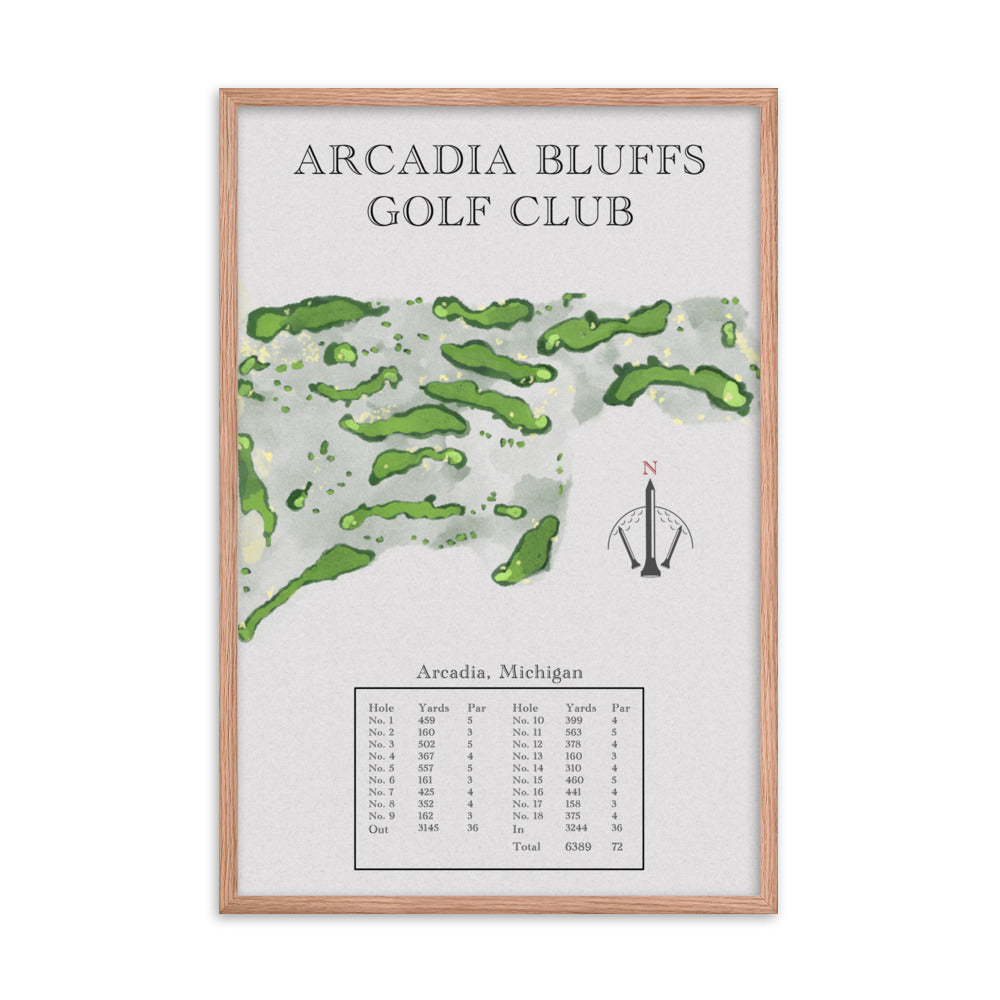 Arcadia Bluffs Golf Club, Michigan - Golf Course Print - PARZ ONLY GOLF PRINTS