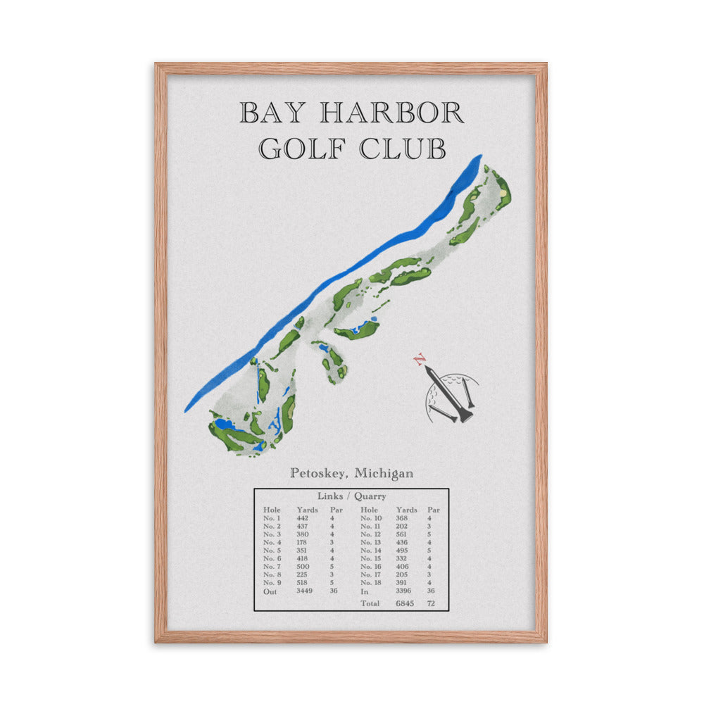 Bay Harbor Golf Club, Michigan - Golf Course Print - PARZ ONLY GOLF PRINTS