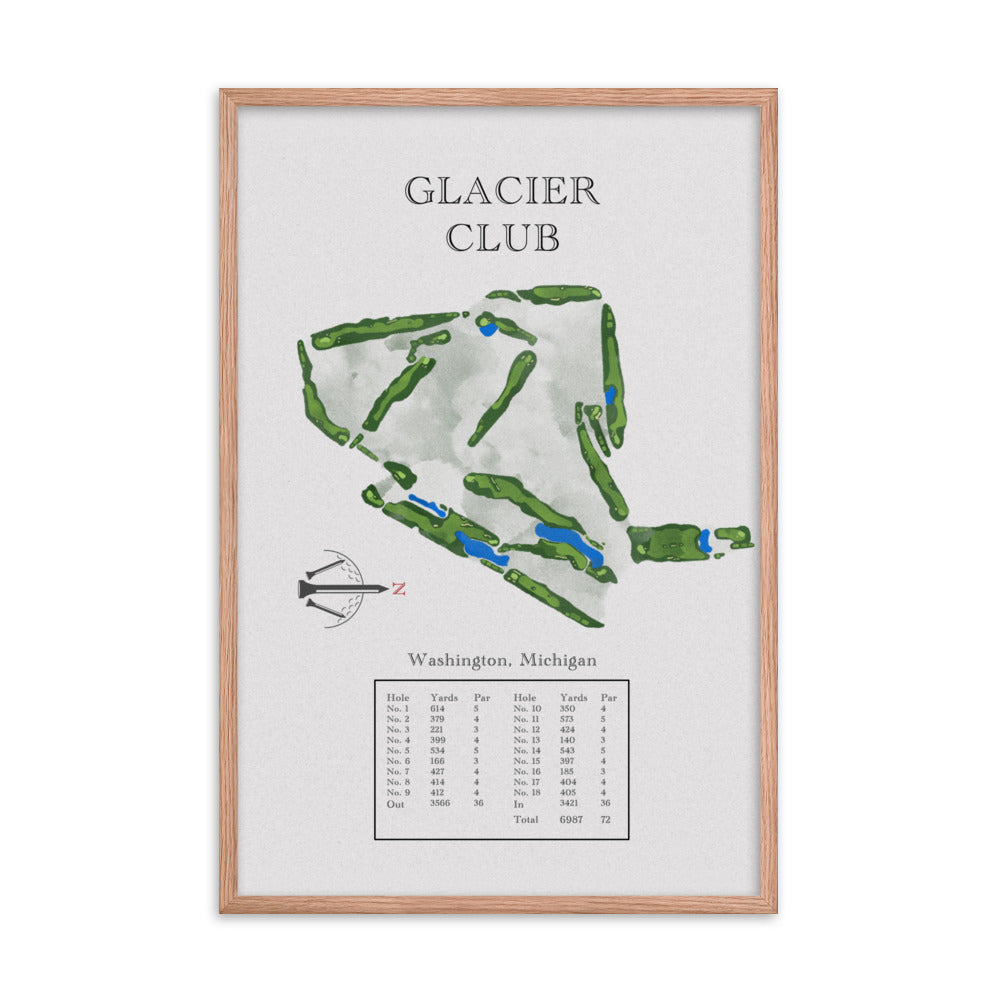 Glacier Club, Michigan - Golf Course Print - PARZ ONLY GOLF PRINTS