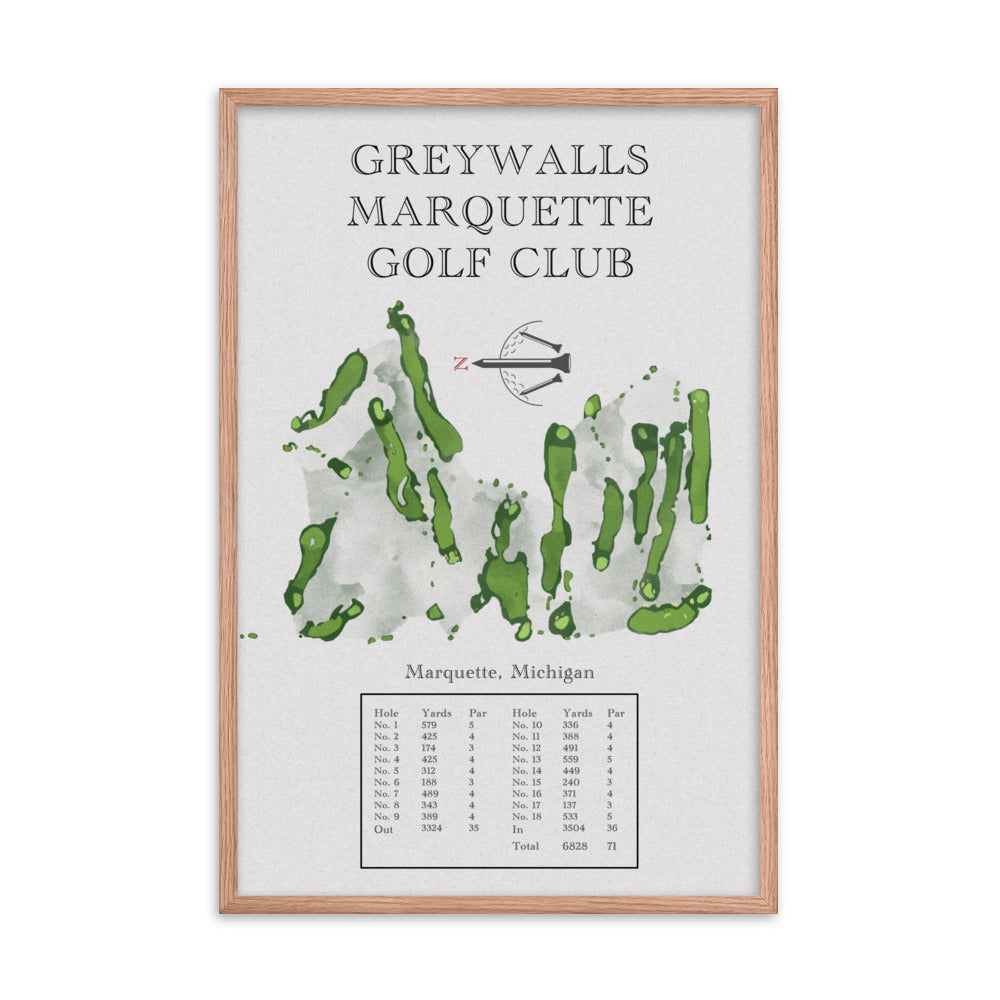 Greywalls Marquette Golf Club, Michigan - Golf Course Print - PARZ ONLY GOLF PRINTS