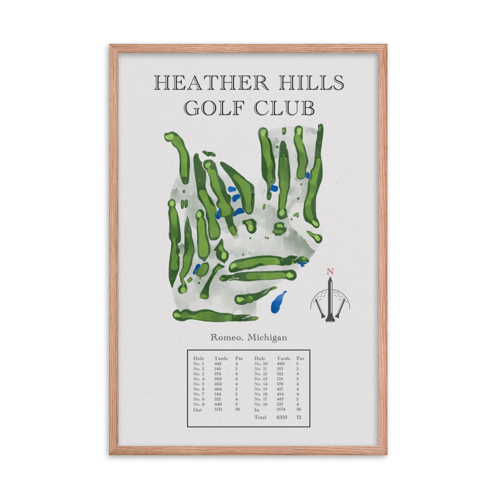 Heather Hills Golf Club, Michigan - Golf Course Print - PARZ ONLY GOLF PRINTS