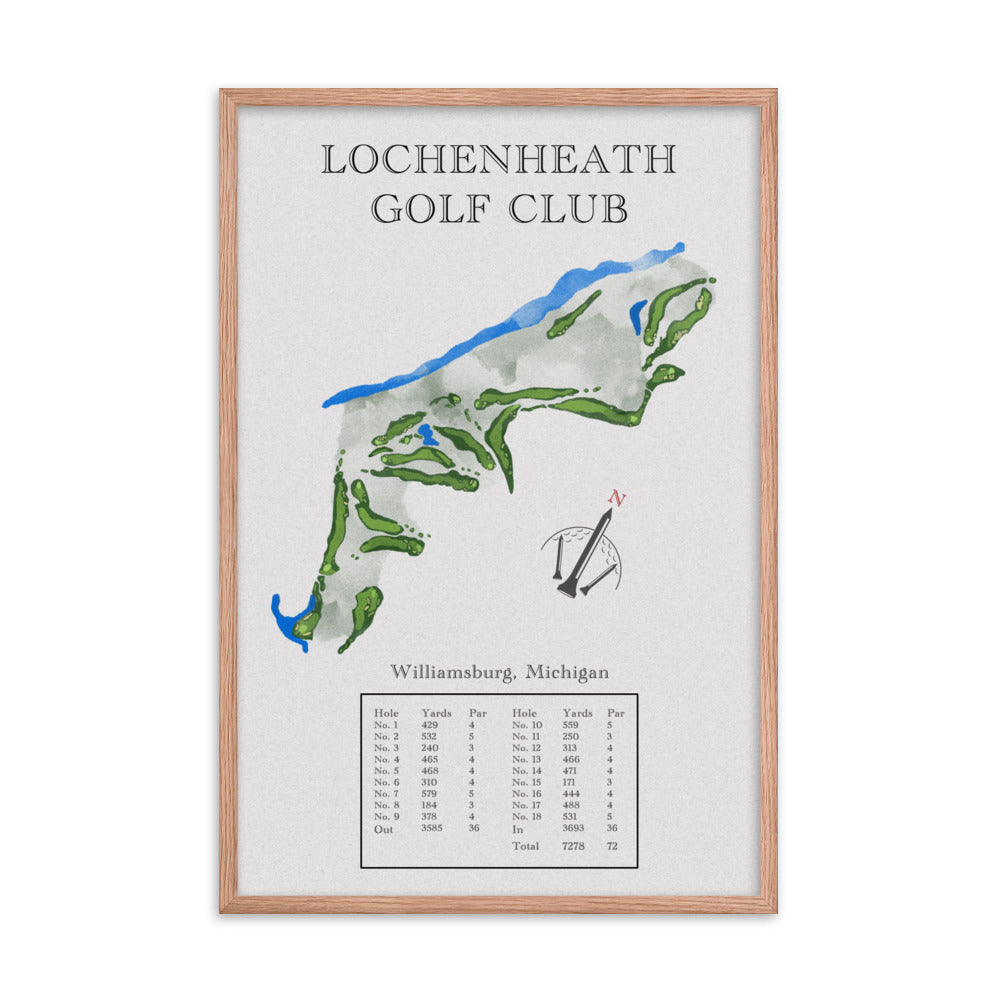 Lochenheath Golf Club, Michigan - Golf Course Print - PARZ ONLY GOLF PRINTS