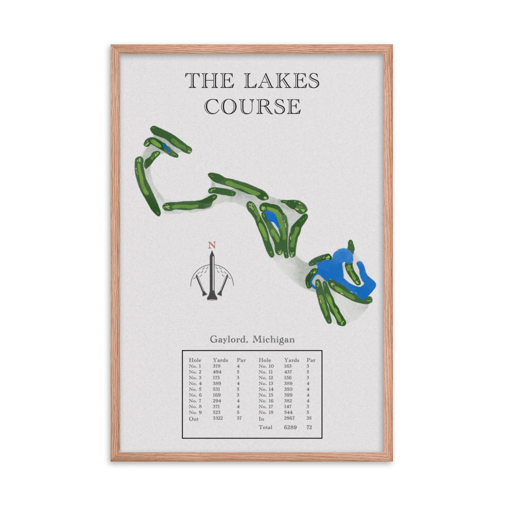 The Lakes Course, Michigan - Golf Course Print - PARZ ONLY GOLF PRINTS