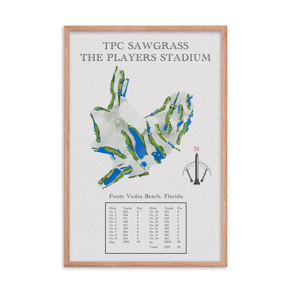 TPC Sawgrass The Players Stadium, Florida - Golf Course Print - PARZ ONLY GOLF PRINTS