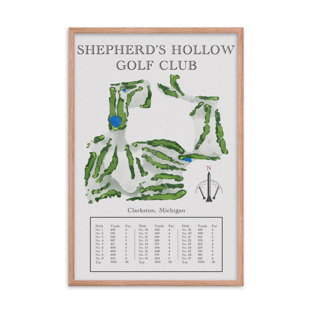 Shepherd's Hollow Golf Club, Michigan - Golf Course Print - PARZ ONLY GOLF PRINTS