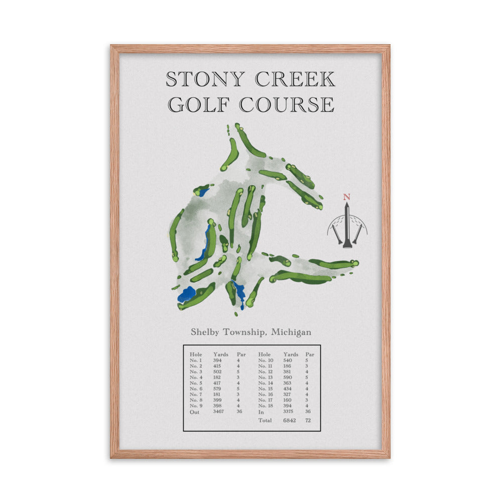 Stony Creek Golf Course, Michigan - Golf Course Print - PARZ ONLY GOLF PRINTS