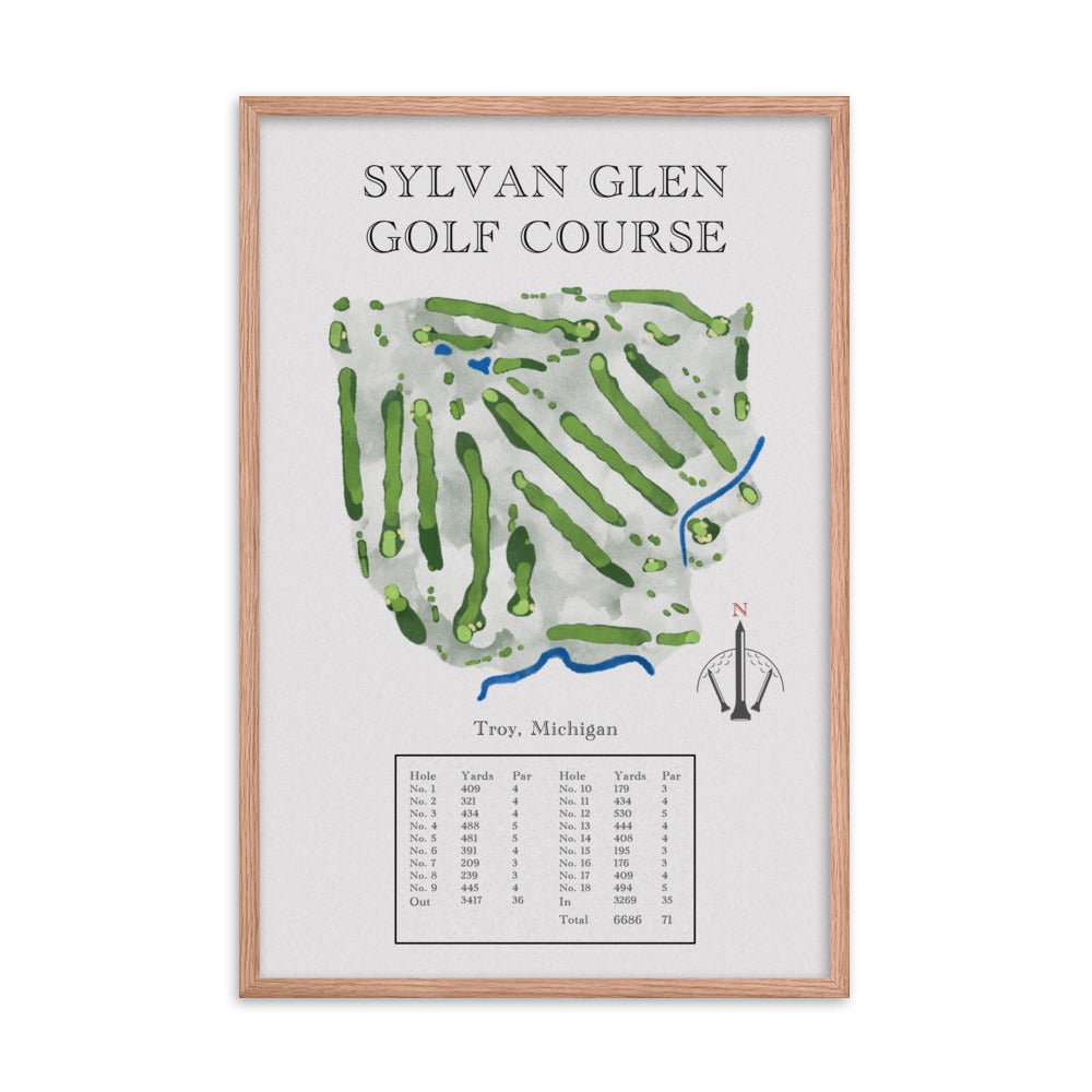 Sylvan Glen Golf Course, Michigan - Golf Course Print - PARZ ONLY GOLF PRINTS