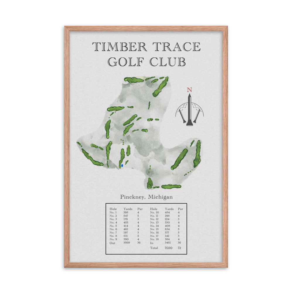 Timber Trace Golf Club, Michigan - Golf Course Print - PARZ ONLY GOLF PRINTS