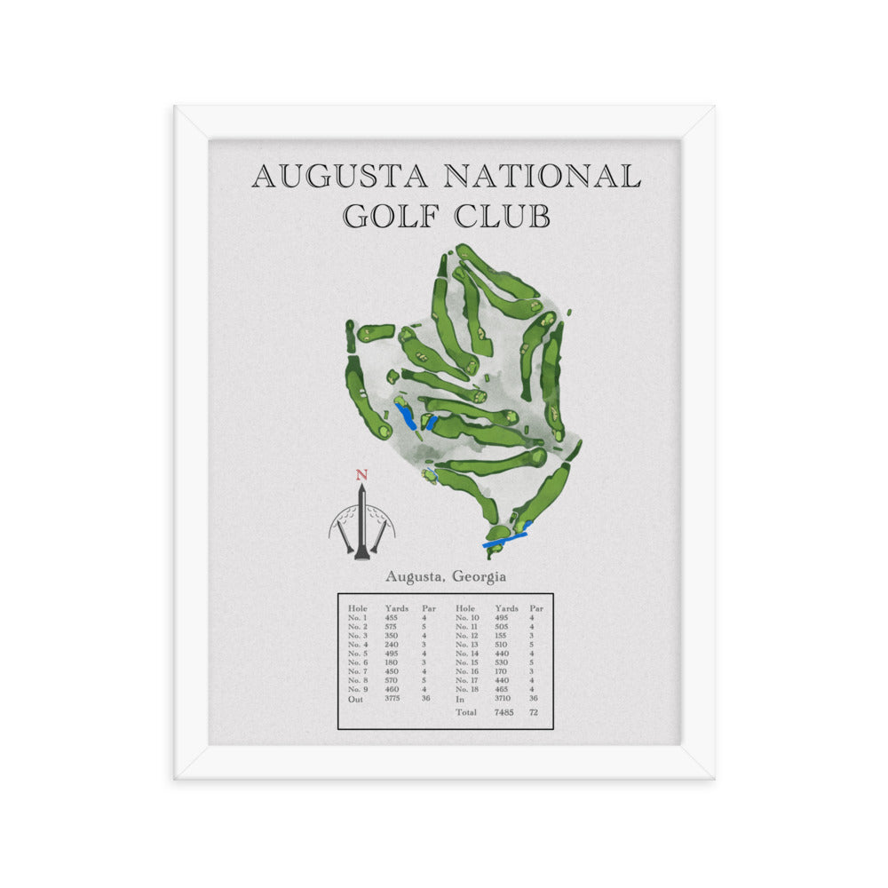 Augusta National Golf Club, Georgia - Golf Course Print - PARZ ONLY GOLF PRINTS