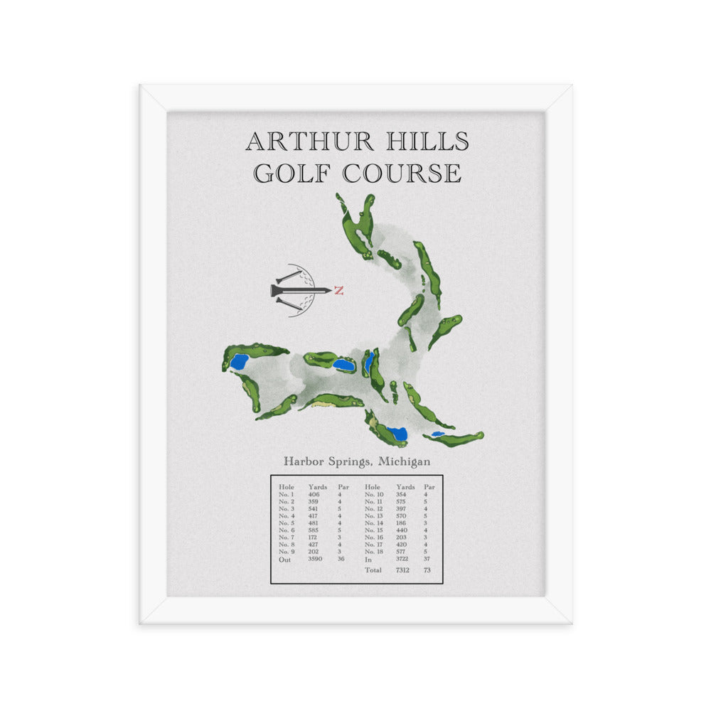 Arthur Hills Golf Course, Michigan - Golf Course Print - PARZ ONLY GOLF PRINTS