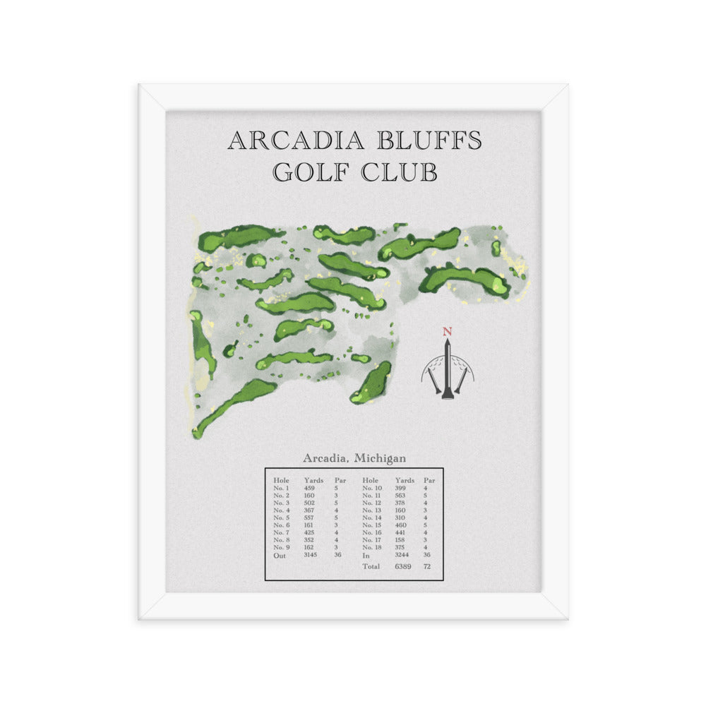 Arcadia Bluffs Golf Club, Michigan - Golf Course Print - PARZ ONLY GOLF PRINTS