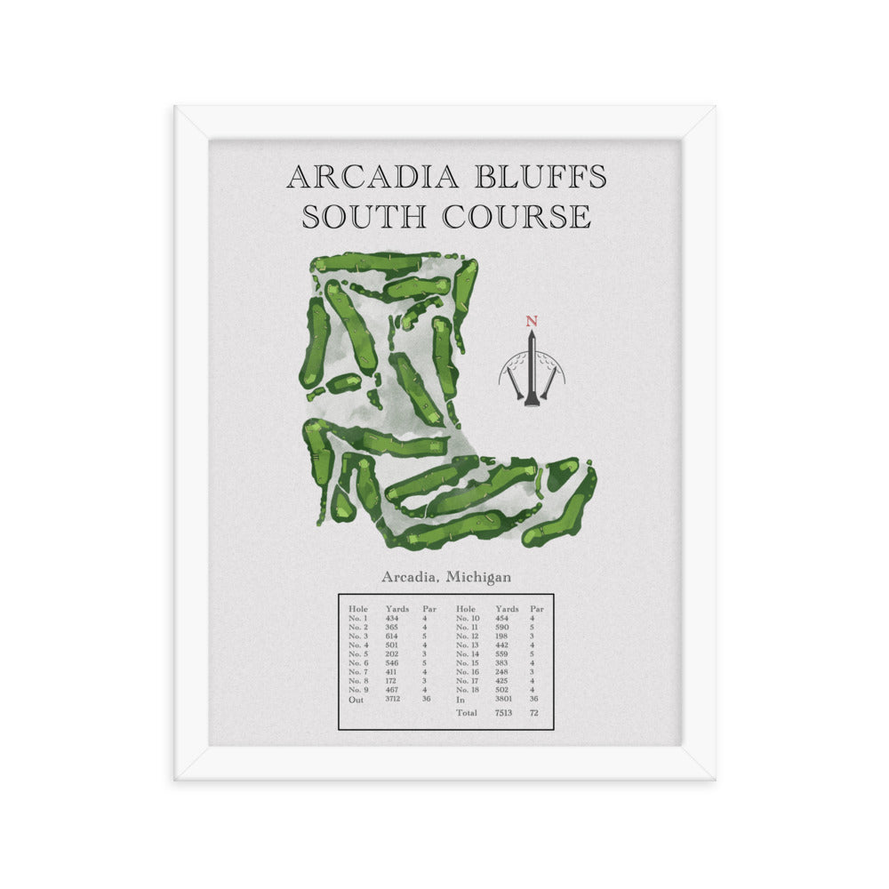Arcadia Bluffs South Course, Michigan - Golf Course Print - PARZ ONLY GOLF PRINTS